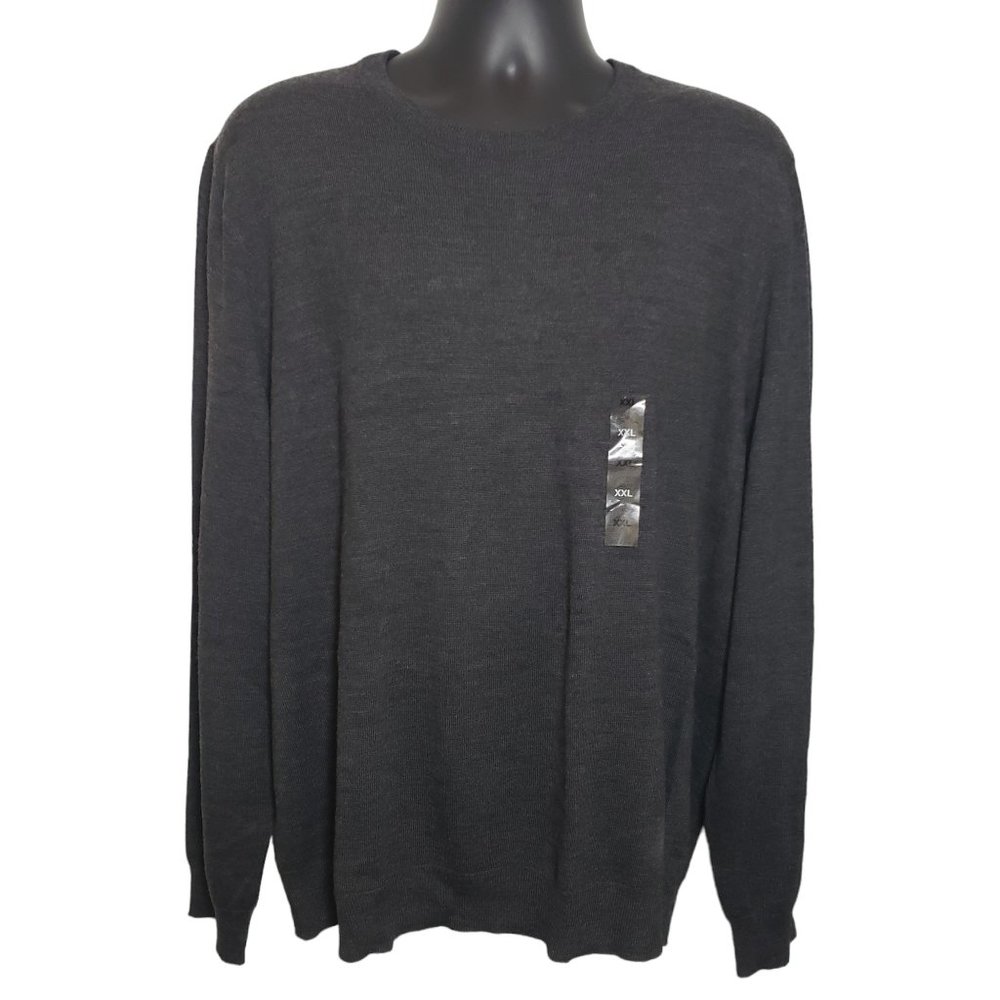 Alfani Men's Gray Scoop Neck Sweater Sz XXL